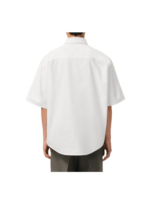 Camicia Boxi Ami de Coeur a maniche corte con bottoni in cotone Oxford. Ami Paris | HSH823.CO0031168 NATURAL WHITE